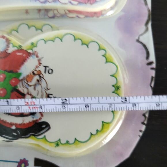 Vintage Christmas Gift Tags Paper Angel Santa Mouse Snowman - Picture 8 of 9